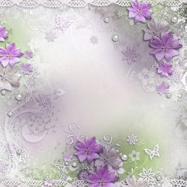 This jpeg image - Pink Flowers Art Background, is available for free download