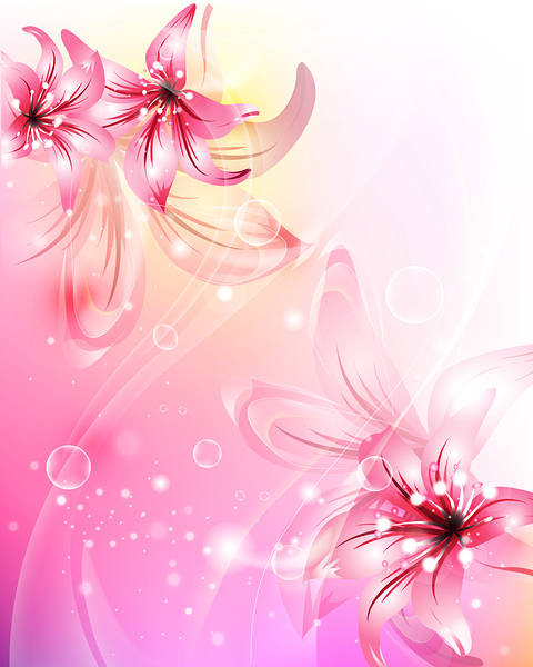 This jpeg image - Pink Flowers Background, is available for free download