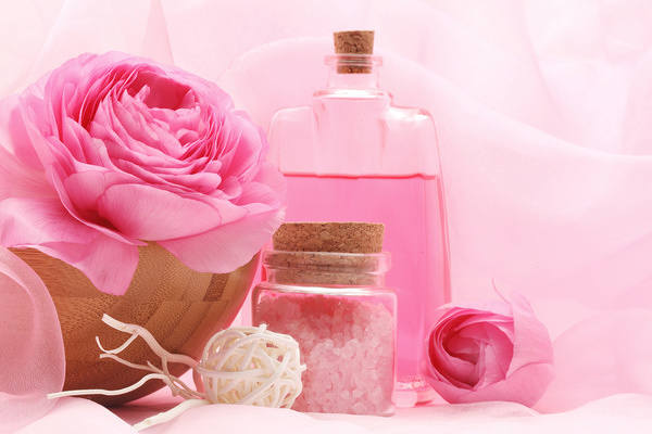 This jpeg image - Pink Spa Background with Roses, is available for free download