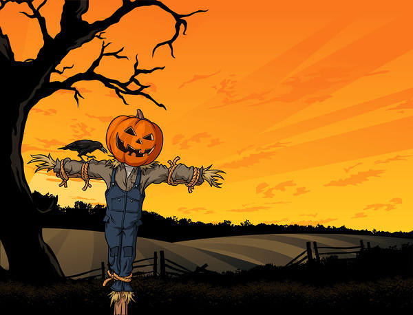 This jpeg image - Pumpkin Scarecrow, is available for free download
