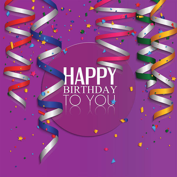 This jpeg image - Purple Happy Birthday Background, is available for free download