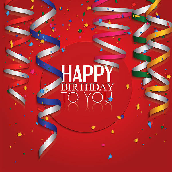 This jpeg image - Red Happy Birthday Background, is available for free download