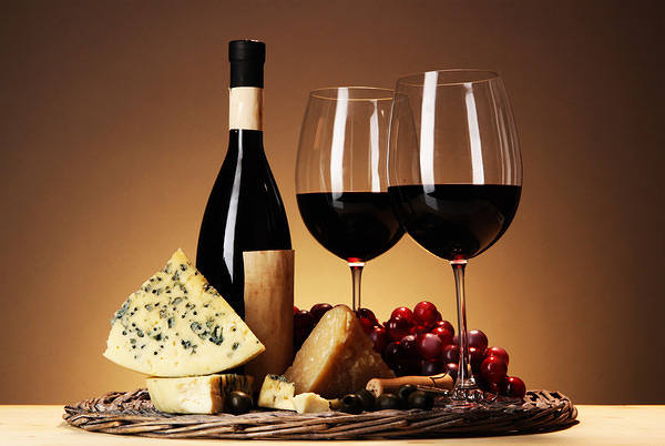 This jpeg image - Red Wine and Cheese Background, is available for free download