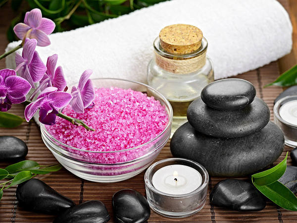 This jpeg image - Spa Background with Orchid, is available for free download