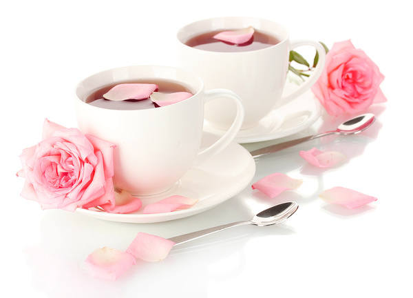 This jpeg image - Tea and Roses White Background, is available for free download
