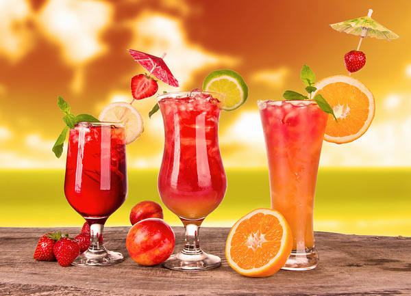 This jpeg image - Tropical Cocktails Background, is available for free download