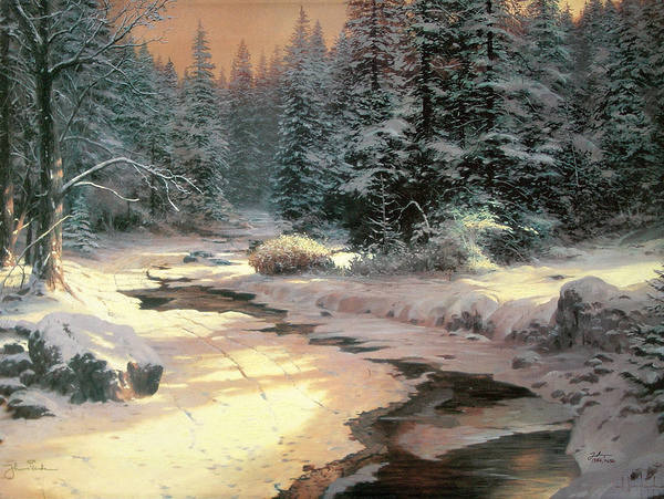 This jpeg image - Winter River Backround, is available for free download