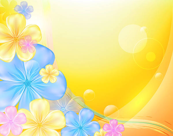 This jpeg image - Yellow Floral Background, is available for free download
