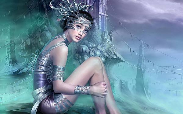 This jpeg image - Beautiful Fantasy Girl Wallpaper, is available for free download