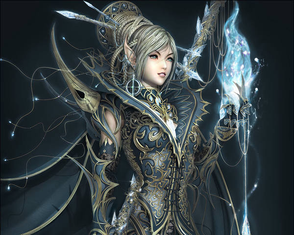 This jpeg image - Beautiful Fantasy Elf Warrior Wallpaper, is available for free download
