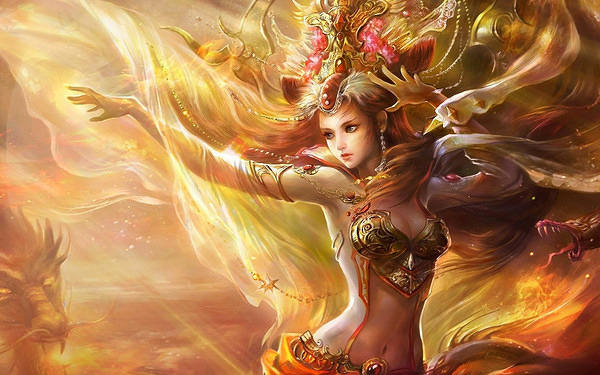 This jpeg image - Dragon Fairy Fantasy Wallpaper, is available for free download