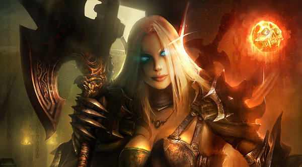 This jpeg image - Fantasy Demon Princess Warrior Wallpaper, is available for free download
