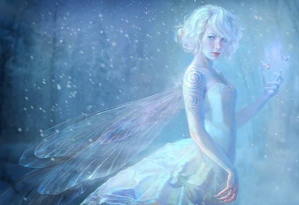 This jpeg image - Ice Fairy Wallpaper, is available for free download