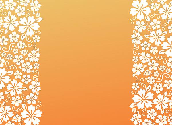 This jpeg image - Flowers-on-Orange-cute, is available for free download