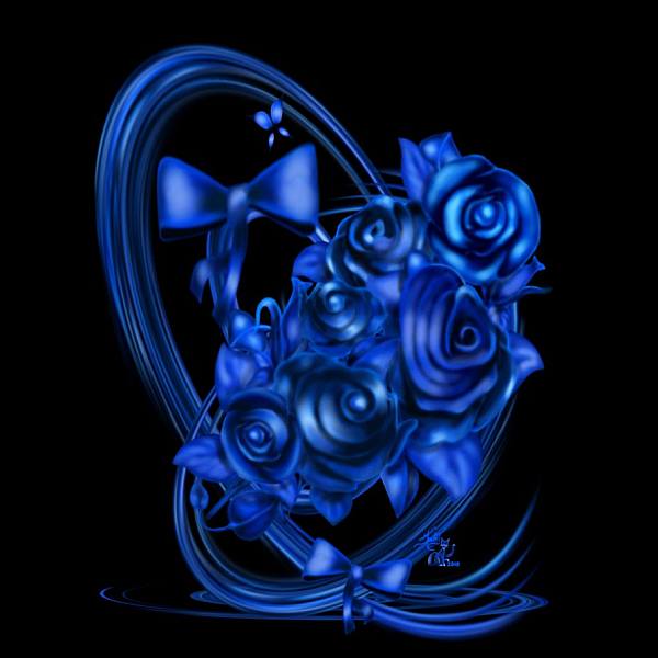 This jpeg image - blue roses gr, is available for free download