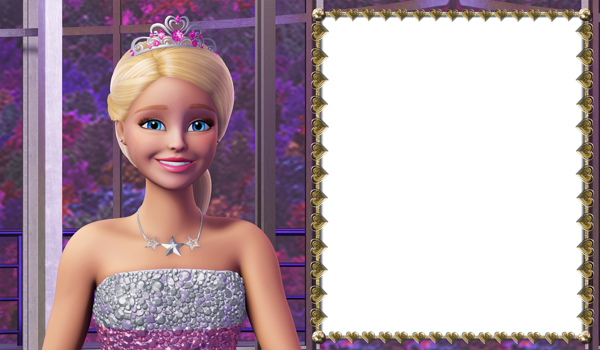 This png image - Barbie in Rock N Royals Transparent Photo Frame, is available for free download