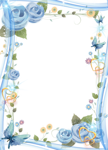 This png image - Beautiful Blue Transparent Photo Frame, is available for free download