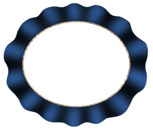 This png image - Beautiful Dark Blue Oval Frame, is available for free download