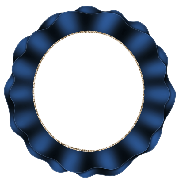 Beautiful Dark Blue Round Frame | Gallery Yopriceville - High-Quality ...