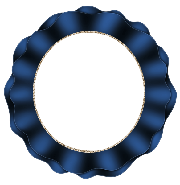 This png image - Beautiful Dark Blue Round Frame, is available for free download