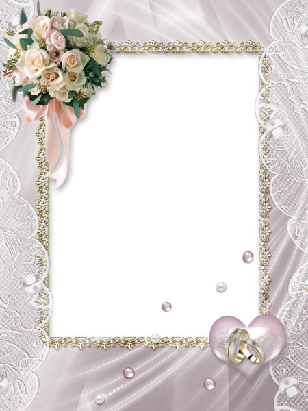 Beautiful Soft Transparent Wedding Photo Frame | Gallery Yopriceville