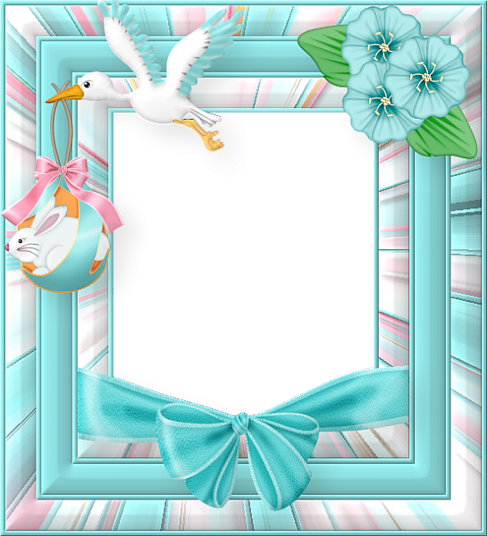 This png image - Blue Easter Frame, is available for free download