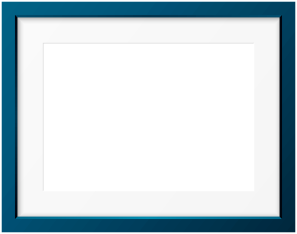 This png image - Blue Simple Transparent PNG Frame, is available for free download