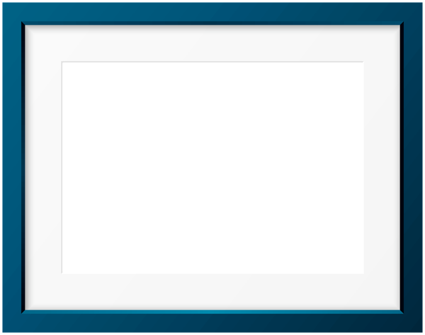 Blue Simple Transparent PNG Frame | Gallery Yopriceville - High-Quality