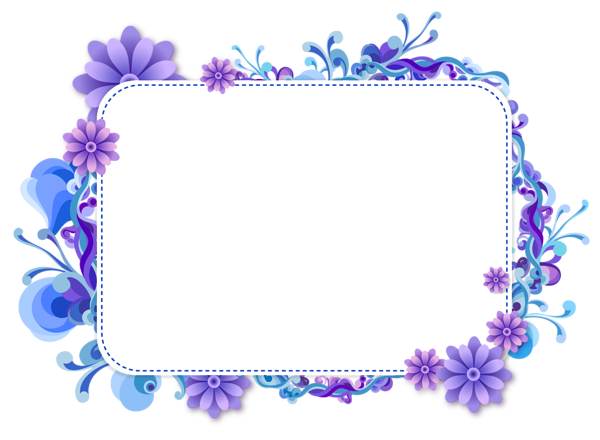 This png image - Blue and Purple Vector Frame, is available for free download