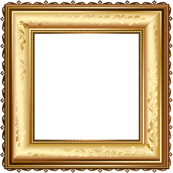 This png image - Brown and Gold Transparent Photo Frame, is available for free download