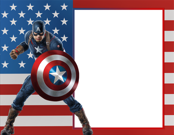 This png image - Captain America Transparent Photo Frame, is available for free download