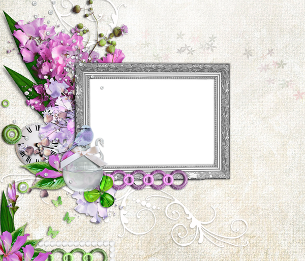 This png image - Cream Floral Transparent PNG Frame, is available for free download