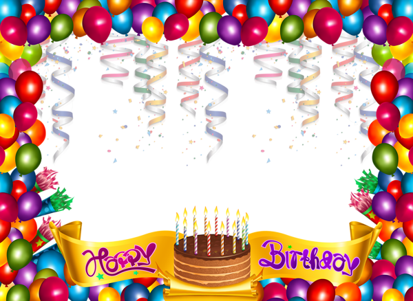 This png image - Cute Happy Birthday Frame, is available for free download