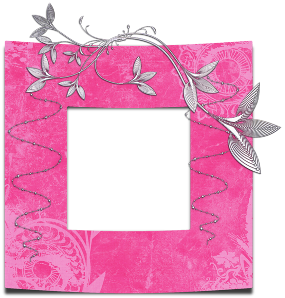 This png image - Cute Art Transparent Pink PNG Photo Frame, is available for free download