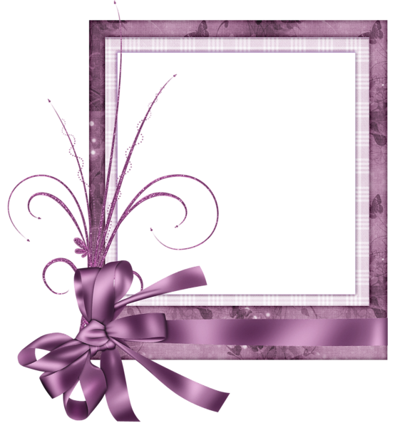 This png image - Cute Pink Transparent Frame with Bow, is available for free download