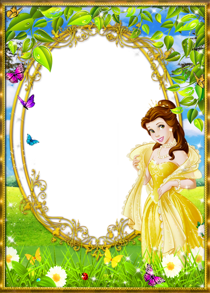 This png image - Cute Princess Kids PNG Transparent Frame, is available for free download
