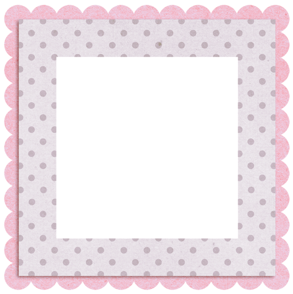 This png image - Cute Transparent Doted Frame, is available for free download