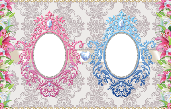 This png image - Double Decorative Transparent Frame, is available for free download