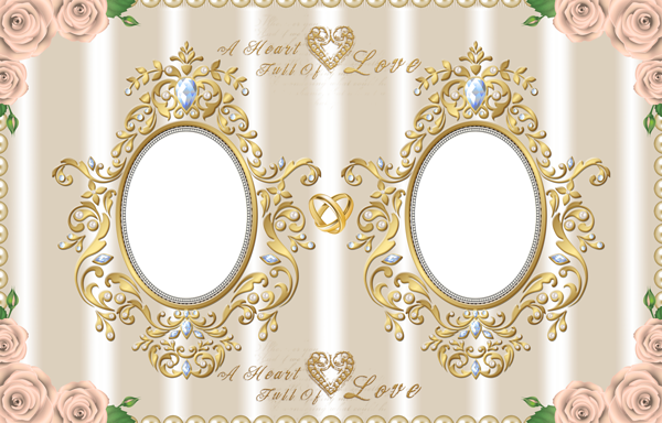 This png image - Double Wedding Transparent Frame, is available for free download