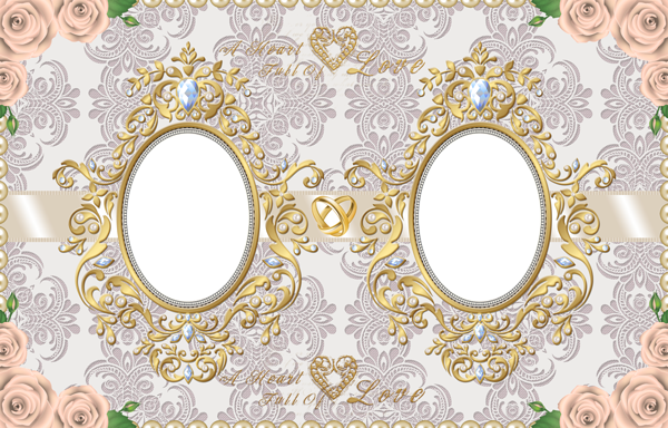 This png image - Double Wedding Transparent PNG Frame, is available for free download