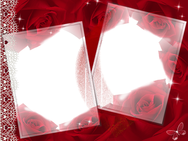 This png image - Duble PNG Rose Photo Frame, is available for free download