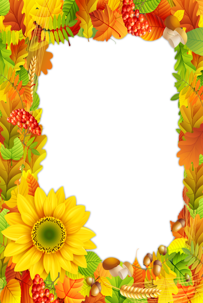 This png image - Fall Colors PNG Photo Frame, is available for free download
