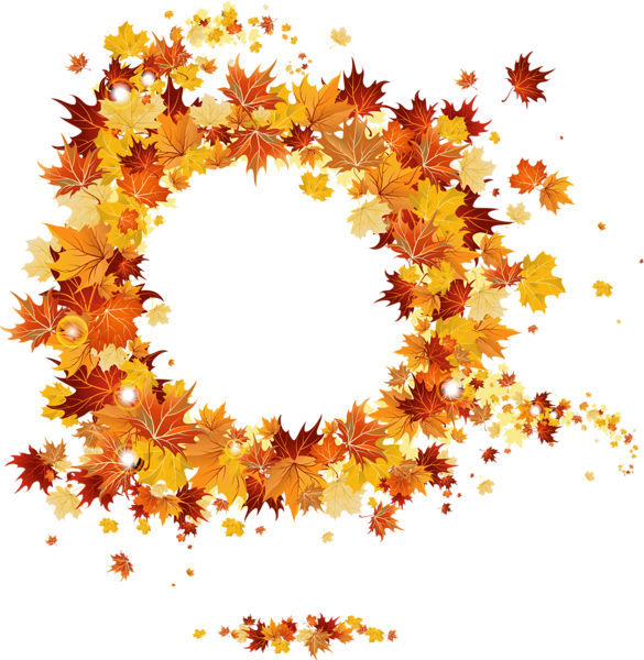 This png image - Fall PNG Round Vector Frame, is available for free download