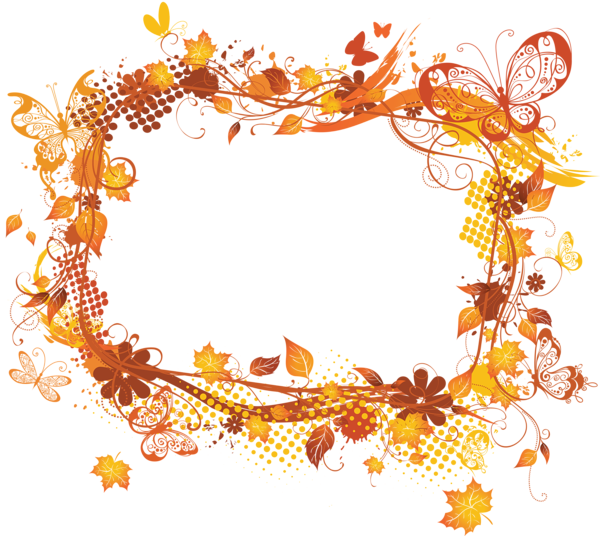 This png image - Fall Vector Frame, is available for free download