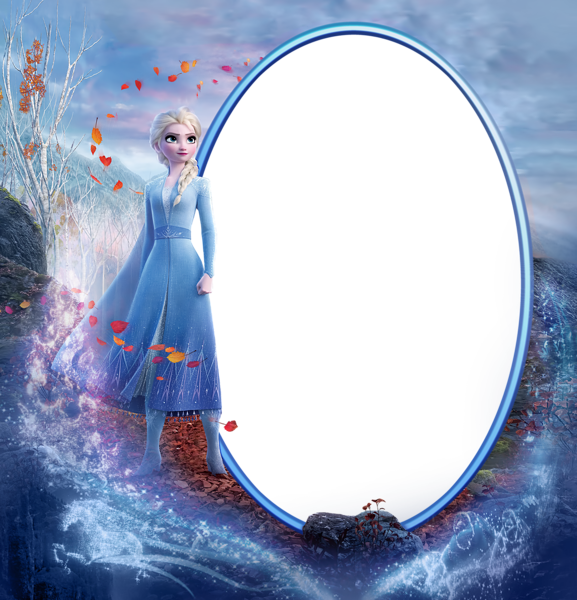 This png image - Frozen 2 Elsa Kids PNG Photo Frame, is available for free download