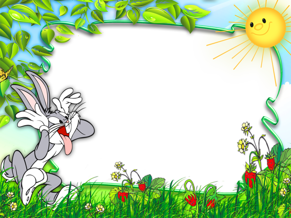 This png image - Funny Bunny Cute Kids Transparen Photo Frame, is available for free download