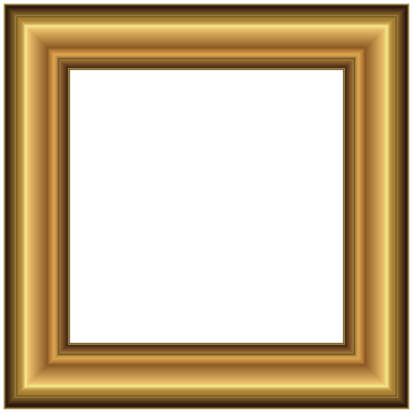 This png image - Gold Square Frame PNG Clipart, is available for free download