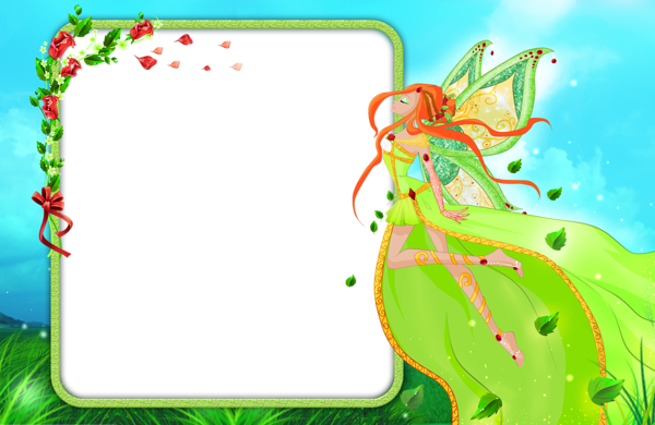 This png image - Green Fairy Transparent Kids Frame, is available for free download