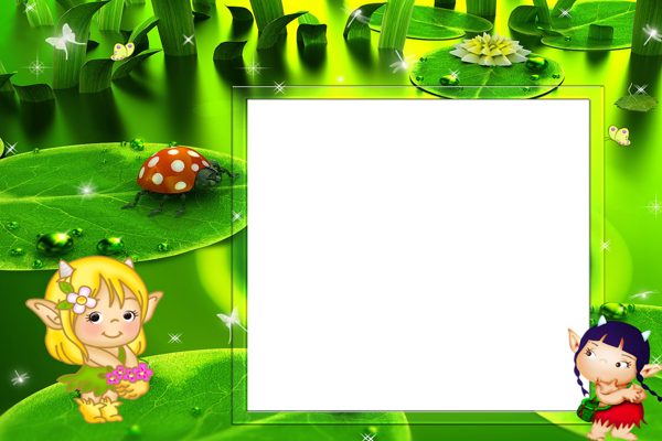 This png image - Green Kids Transparent Photo Frame, is available for free download
