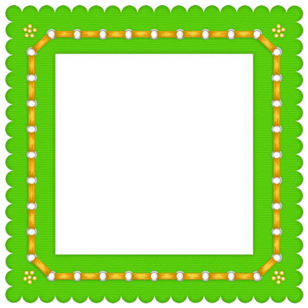 This png image - Green Summer Colored Transparent Frame, is available for free download